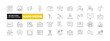 Set of 36 Mass Media & Journalism line icons set. Mass Media outline icons with editable stroke collection. Includes News, Microphone, Typewriter, Office, News Reporter, and More.