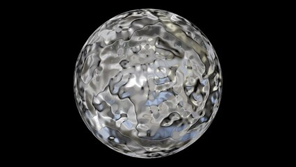 Poster - Light sphere or planet rotation animation isolated on black background