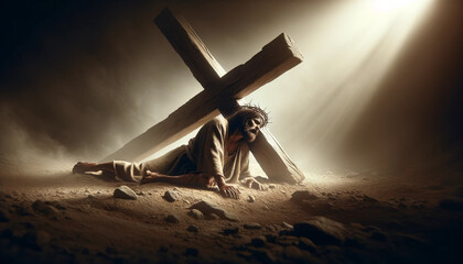 Poster - The Passion of Jesus: Carrying the Cross to Calvary