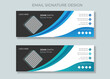Modern and creative email signature or email footer design template.