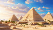 The Egyptian pyramids of Giza.