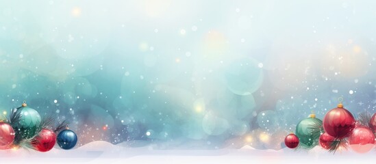 Poster - The Christmas party banner featured an abstract watercolor background with a technology inspired illustration showcasing the beauty of the concept through a light and textured design