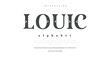 LOUIC Minimal font creative modern alphabet. Typography with dot regular and number. minimalist style fonts set. vector illustration
