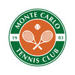 © Дмитрий Сальников - Vintage tennis logo, badge, emblem and much more. Monte Carlo tennis club vintage tee print, athletic apparel design shirt graphic print.