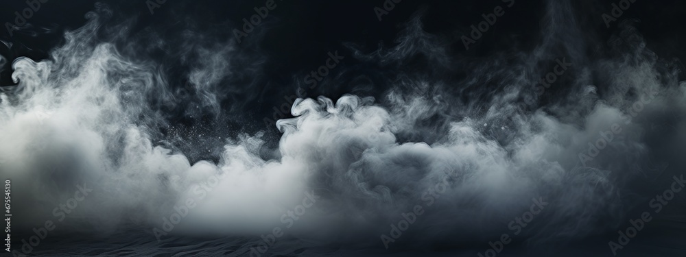 Smoke black ground fog cloud floor mist background steam dust dark ...