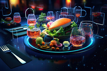 Wall Mural - Food Tech as the emerging sector exploring how technology