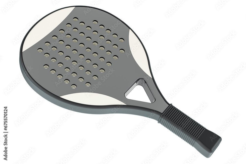 Paddle Racket Cut Out Paddle Tennis Racket, 3D rendering isolated on transparent background ...