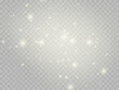 Set of Christmas white glowing lights effects isolated on transparent background Sun flash with rays and spotlight Star burst with sparkles