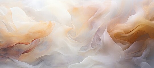 Wall Mural - an abstract background image for creative content in wide format, showcasing soft-toned colored smok