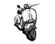 cartoon scooter on a white background
