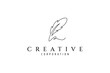 © FendyTerisno - Feather logo with continuous line vector style design template