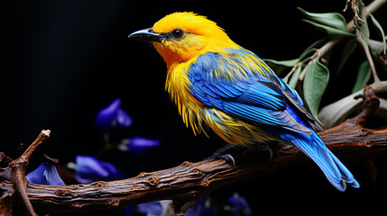 Sticker - blue and yellow macaw HD 8K wallpaper Stock Photographic Image 