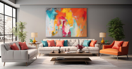 Wall Mural - Modern decor infusing life into living space