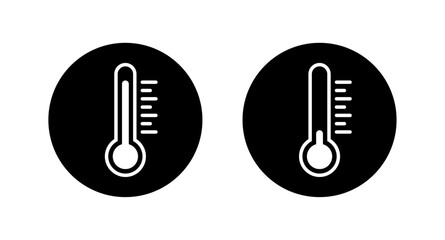 Wall Mural - high and low temperature thermometer icons