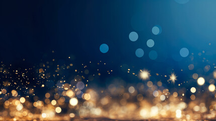Poster - abstract bokeh background. Festive Christmas and New Year background.