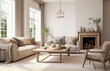 © JuanM - Luxurious living room area composition in rustic style