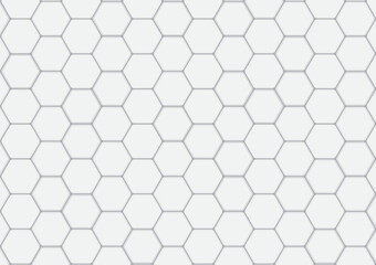 Aufkleber - gray background technology hexagon line template. 