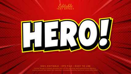 Aufkleber - Heroes text effect. Editable comic text effect