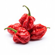 © Ruslan Gilmanshin - Carolina Reaper, the hottest chile pepper Capsicum chinense, whole ripe pod, isolated on white background. Superhot or extremely hot chile pepper.