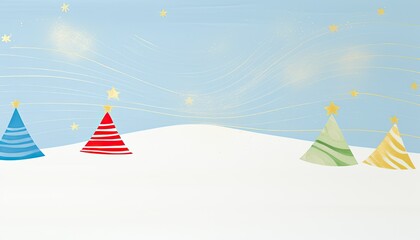 Wall Mural - christmas trees , minimalist background with copy space