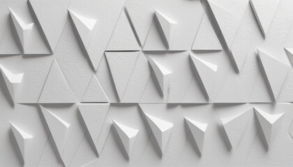 Poster - Abstract White Art: A Fusion of Texture and Geometry