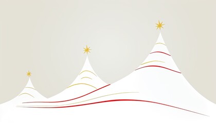 Wall Mural - christmas trees , minimalist background with copy space