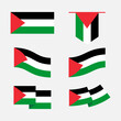 Palestine flag vector. National flag of palestine.