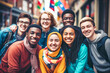 © alisluch - A diverse multinational group of students from around the world celebrate Student Day.