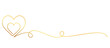 golden Heart line art style. element Love Valentines vector eps 10