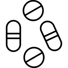 Wall Mural - Pills Icon