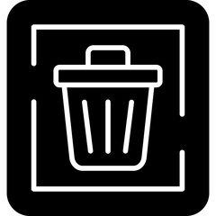 Sticker - Trash Sign Icon