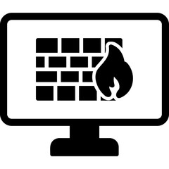 Canvas Print - Firewall Icon