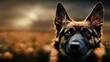 AI generated illustration of a German Shepherd dog