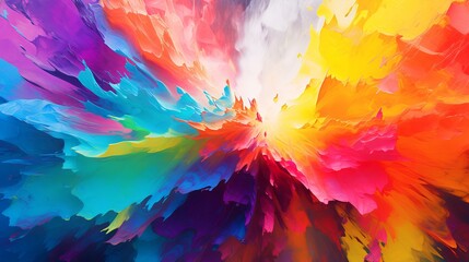 Wall Mural - Closeup of abstract rough colorful rainbow 