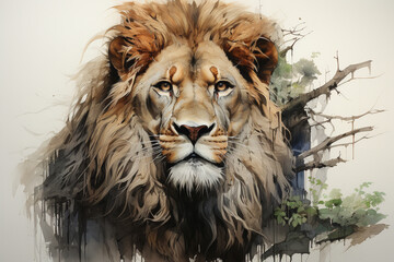 Wall Mural - portrait of a lion