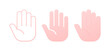 © Влада Яковенко - Palm icons. Flat, stop palm, palm icons. Vector icons