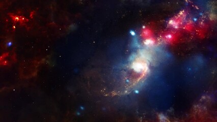 Wall Mural - 4k through nebula and star fields in space