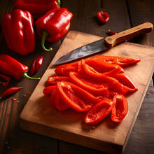 Cut Peppers Fresh Variety In A Cut Eye-catcher