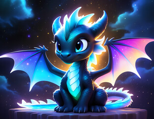 cute cartoon night fury dragon fantasy