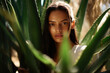 © Andrii  - Radiant Skin Care: Woman and Aloe Vera Harmony