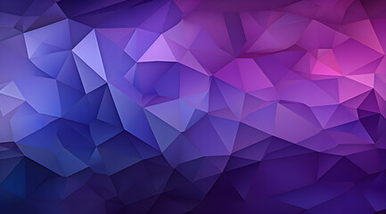 Wall Mural - Abstract purple low poly triangle pattern forming a modern geometric background.