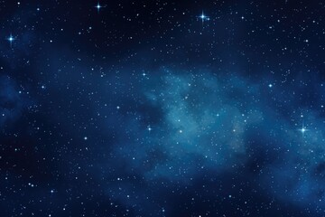night sky with stars. universe filled with clouds, nebula and galaxy. landscape with gradient blue a
