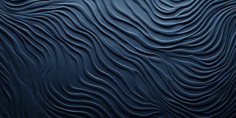 Wall Mural - Background of wavy zen dark blue lines.