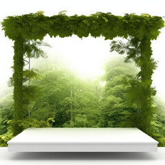 Sticker - Moss green forest canopy densely leafed above
