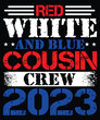 4 th of july red white and blue cousin crew