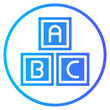 abc block gradient icon