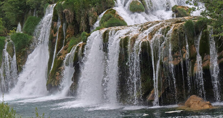 Wall Mural - Waterfall, Krka Natural Park, Near Sibenik in Damaltia, Croatia