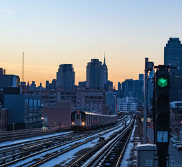 nyc subway public transportation copy space background image