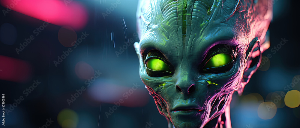Extraterrestrial Encounter: A Vibrant and Stunning Alien Vision ...