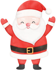 Watercolor Cute Santa claus